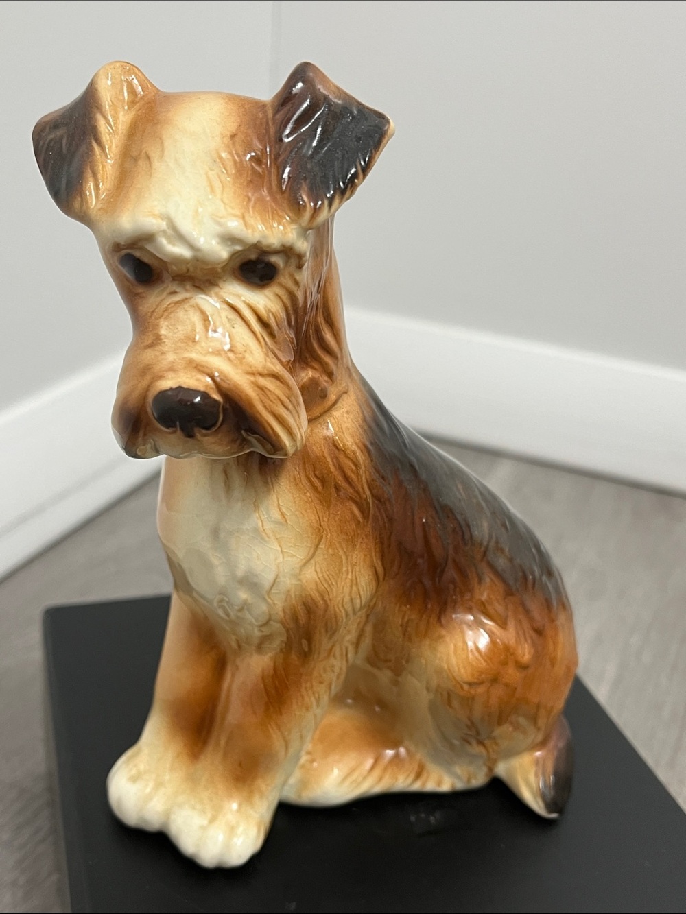 Vintage ceramic Airedale Terrier dog figurine